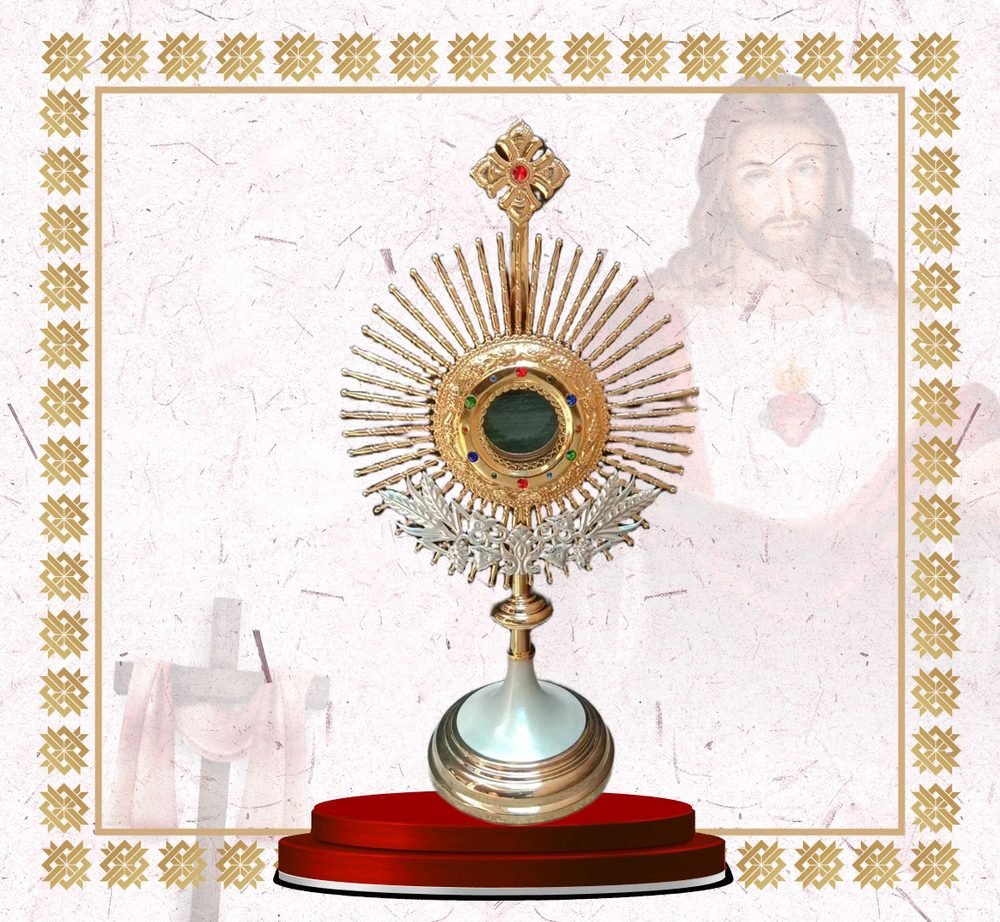 Gold and Silver Wheat Ray Monstrance