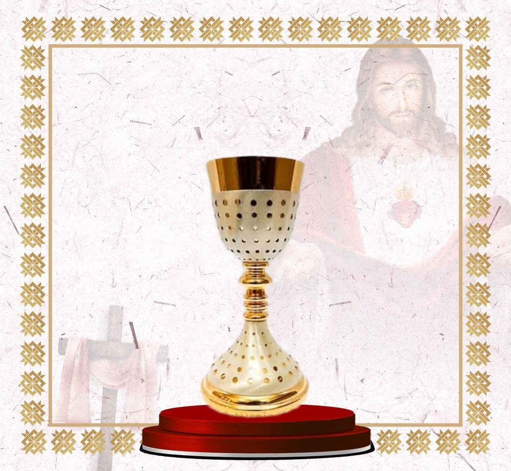 Gold and Ivory Dotted Chalice