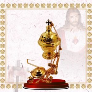 thurible – ornate gold plated with chains