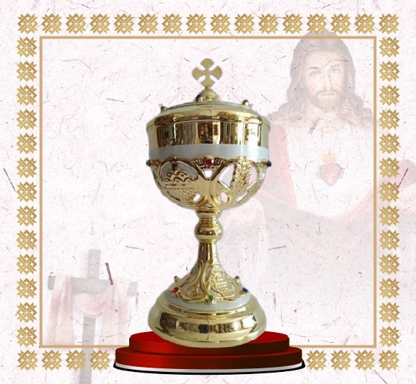 ciborium – gold & silver plated with cross top (copy) ciborium – gold & silver plated with cross top (copy)