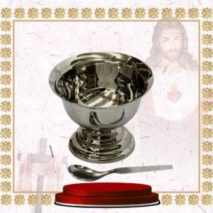 incense boat with spoon – nickel plated