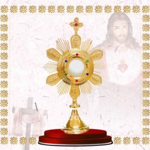 monstrance – gold & silver plated (floral design) mo3335 (copy)