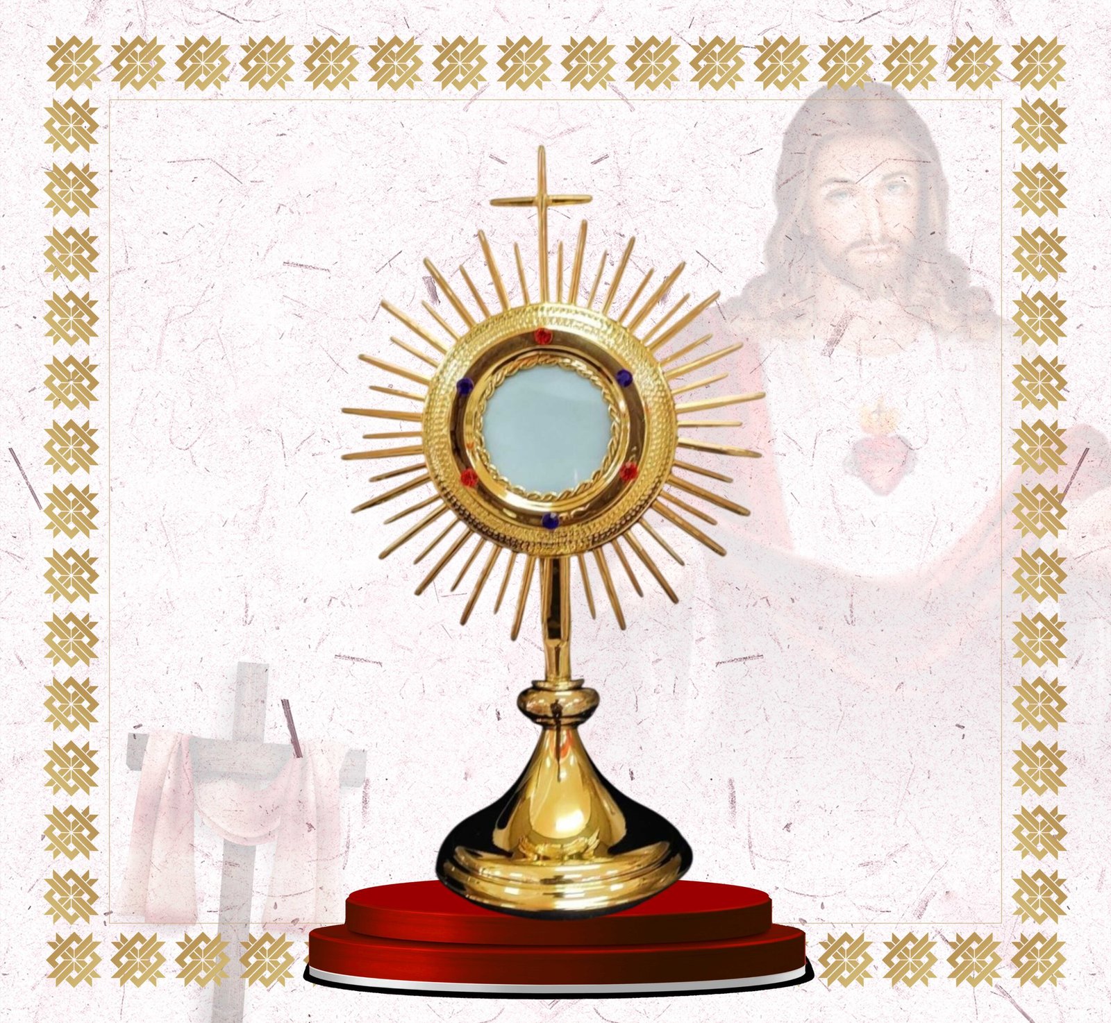 golden sunburst monstrance with cross golden sunburst monstrance with cross