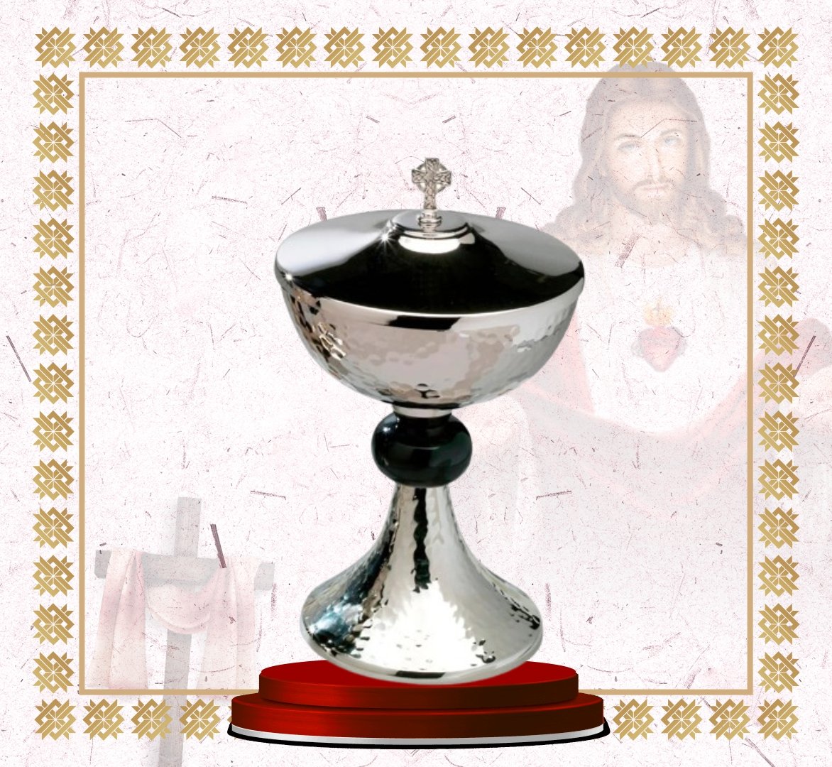 ciborium – gold plated with cross lid (copy) ciborium – gold plated with cross lid (copy)