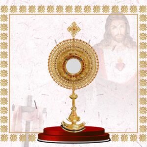 golden sunburst monstrance with cross (copy)