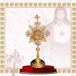 ornate gold monstrance with radiating sunburst (copy)