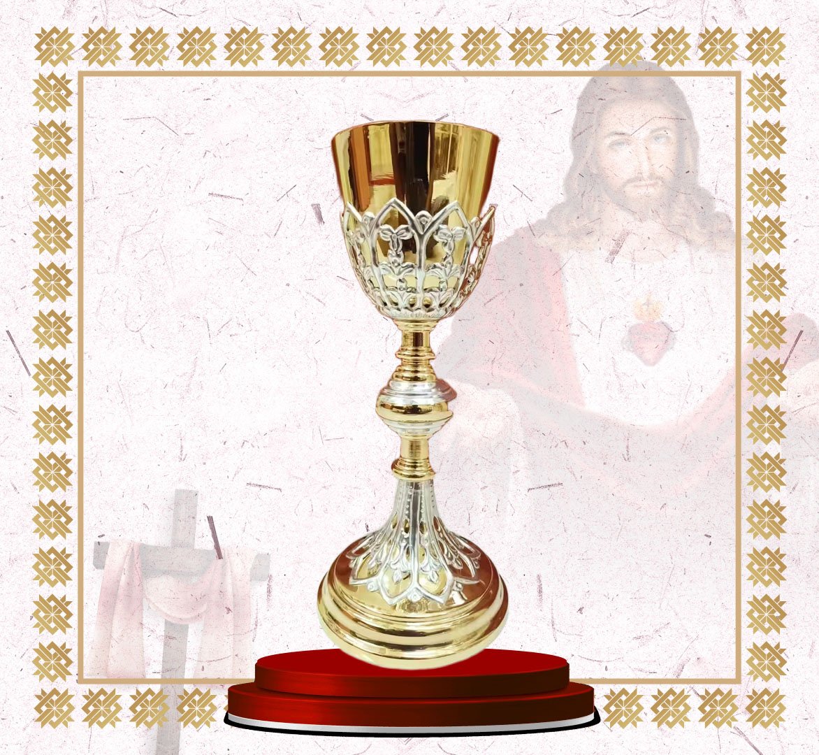 polished gold chalice with cross engraving (copy) polished gold chalice with cross engraving (copy)