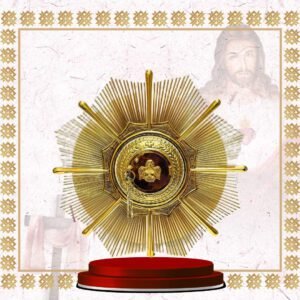 monstrance – grand sunburst design, gold plated