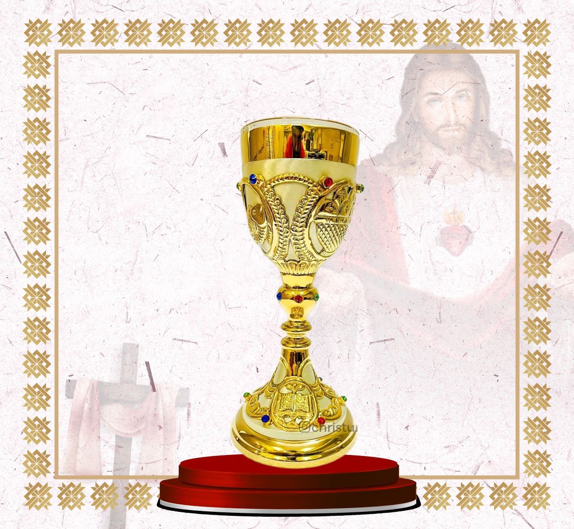 chalice – gold plated with polished finish and cross base (copy) chalice – gold plated with polished finish and cross base (copy)